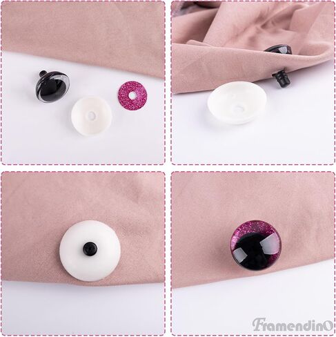 Framendino, 240 Pack 20mm Glitter Eyes with Washers 3D Large Amigurumi Eye Bulk for Stuffed Animals Crochet DIY Crafts in Saudi Arabia