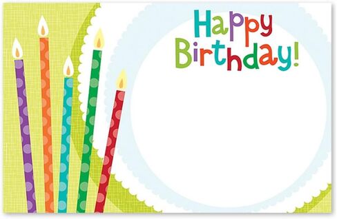 NW Birthday Candles Enclosure Cards/Gift Tags - 3 1/2 x 2 1/4in. … (50) in Saudi Arabia