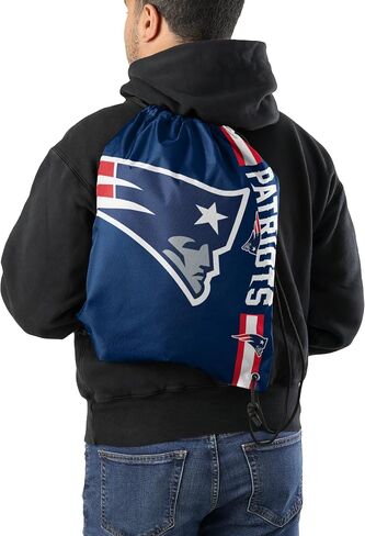 FOCO New England Patriots NFL Alternate Color Big Logo Drawstring Backpack - Red in Saudi Arabia