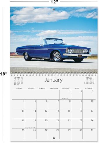 Current 2026 National Parks Wall Calendar, 12-Inch x 9-Inch Size Closed, 18-Inch Size Open, Large Bookstore-Quality, Spiral-Bound Hanging Monthly Wall Calendars for Kitchen & Office in Saudi Arabia
