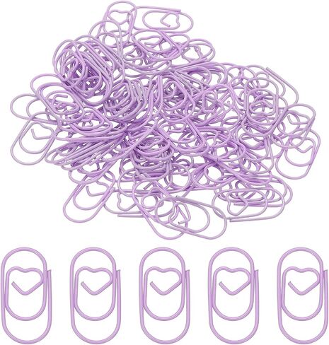PATIKIL 1x0.4 بوصة مقطع ورقة مصغرة ، 80 PCS Metal Heart Paper Clip واسعة المقاومة للصدأ قوي صغير متين صغير اللطيف اللطيف للمستلزمات المكتبية منظمة الإشارات المرجعية الموثوق ، الأزرق in Kuwait