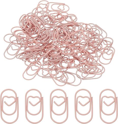 PATIKIL 1x0.4 بوصة مقطع ورقة مصغرة ، 80 PCS Metal Heart Paper Clip واسعة المقاومة للصدأ قوي صغير متين صغير اللطيف اللطيف للمستلزمات المكتبية منظمة الإشارات المرجعية الموثوق ، الأزرق in Kuwait
