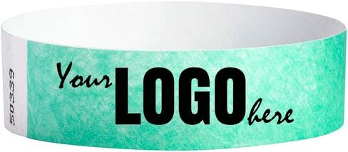 WristCo Gold Custom Imprint Wristbands - 100 Count Tyvek ¾" x 10"- Add Any Text Logo and Image & Receive Printed Wrist Band Bracelets for Events Concert Party Festival Security Admission VIP in Saudi Arabia