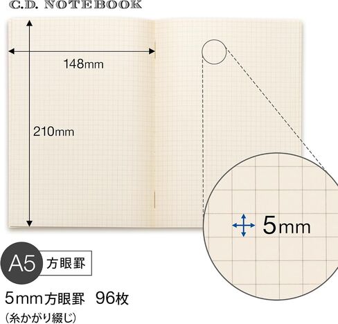 Apica CDC90S Premium CD Notebook, Grid Ruled, A5 in Kuwait