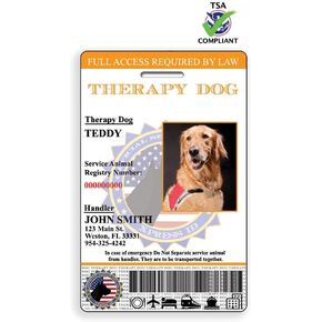 Xpressid deholographic therapy card id card مع صورة - يشمل التسجيل في سجل الكلاب الوطني - رمز الاستجابة السريعة جاهزة