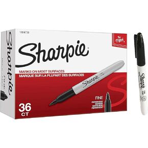 Black Permanent Marker-Quick-Drying,Smudge-Proof,Writes Smoothly,Long-Lasting