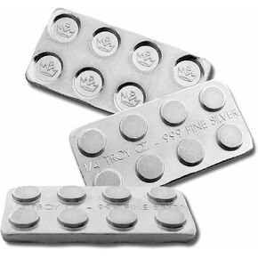 1/4 oz .999 Fine Silver - Monarch Building Block Bar - Quarter 2x4