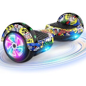 CBD Scooter with Corlorful LED Lights,6.5" Wheels, Dual 300W Motor Scooter for Kids Girls Boys Adults, All Ages