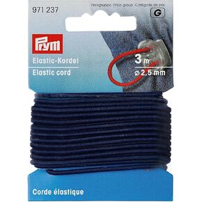 Prym 2.5mm, Navy Blue, 3 M Cord Elastic