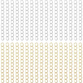 200PCS Necklace Extenders for Women, Silver and Gold Chain Extenders for Necklaces Bracelets, Removable Small Chain for Jewelry Making Anklets Supplies
