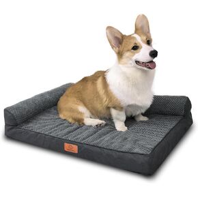 Orthopedic Dog Bed Large Sized Dog Waterproof Lining & Non-Skid Bottom Memory Foam Washable Removable Cover for Large Dogs Bed Couch with Sides X-Large-39''*24'' (Dark Grey)