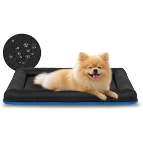 Miguel Oxford Outdoor Waterproof Dog Bed for Metal Dog Crates Water-Resistant All Weather Pet Mat Durable Easy Wipe Clean Travel Indoor Outdoor Puppy Cat Crate Bed 24inch, Black