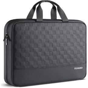 DOMISO 17 inch Laptop Sleeve Case,Waterproof Laptop Bag with Handle,Shockproof Protective Notebook PC Case Compatible with Acer/Lenovo/HP/Chromebook/Dell/MSI,Black