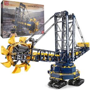 Mould King 17006 Bucket Wheel Excavator Model Kit, Building Blocks Set with Motor/APP Remote Control, Tower Crane Gift Toy for Kids/Adult Collections Enthusiasts (4588 Pcs)