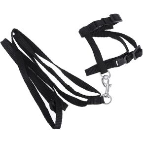 POPETPOP Cat Harness Traction Rope Pet Supplies Nylon Collar Leash for Kitten Adjustable Harness Safe and Easy Walking for Indoor Cats (Pink)