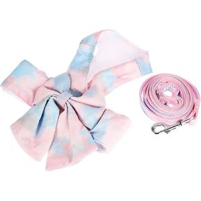 1set Cat and Leash Vest Bow Pet Chest Kit for Cats Fashionable Walking Gear