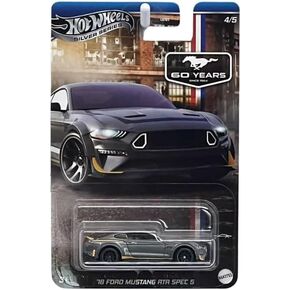Hot Wheels '18 Ford Mustang RTR Spec 5, Silver Series, 1:64 Scale Diecast, Gray