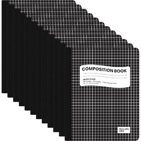 Composition Notebooks, Quad Ruled, Graph Paper Composition Notebook, Hard Cover Marble Graph Composition Notebook, 100 Sheets, 9.75″ x 7.50″ (48 Pack)