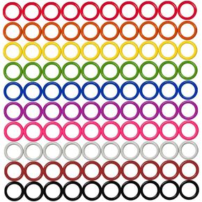 ZH 100 Pcs 5mm Colorful Iron O-Rings & Stitch Ring Markers for DIY Sewing Knitting Supplies,Crochet Hook Accessories,Chat Crochet Amigurumi Tools