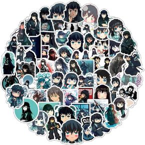 64pcs Classic Japanese Anime Stickers, Cute Cartoon Vinyl Waterproof Stickers for Water Bottle,Skateboard,Laptop,Phone,Journaling,Scrapbooking Decals for Teens Adults for Party Supply