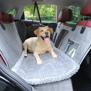 Dog Bed for Car, Backseat Pet Bed Mat, Fit for Backseat Extenders and Seat Covers (Black, 24.8" x 54")