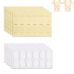 BOXOB 72pcs Adhesive Tape for Angel Hipper, Double-Sided Clear Sticky Putty Pads Mini Figures Glue Sticker Replacement Secure Hold for DIY Decor