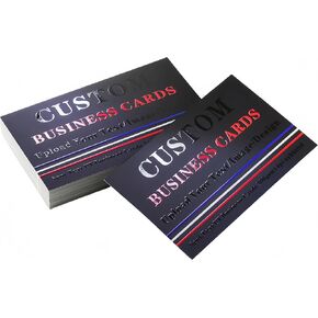 Custom Business Cards Customizable Double-Sided Printing Personalized,Ultra Thick 14pt,16pt,28pt,32pt, 3.5" x 2"Inches, Supply Linen Rives Eggshell Texture and Spot UV Gold Foil Stamp。