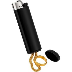 Lighter Diversion Safe Stash, Hidden Storage Compartment Secret Compartment Container for Jewelry, Travel, Camping, and Everyday Carry (No spark, No flame) One piece in Black