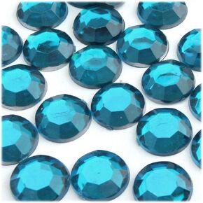 The Crafts Outlet 72pc Rhinestones Round 16mm - Flatback Royal Blue RBL