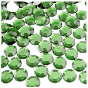The Crafts Outlet 144pc Loose Flatback Acrylic Rhinestones Round 11mm - Flatback Crystal Clear