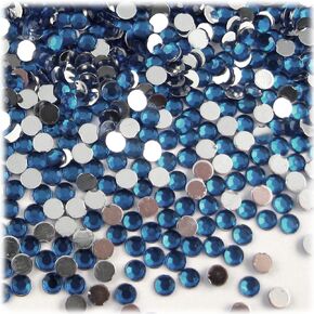 The Crafts Outlet 288pc Rhinestones Round 4mm - 16ss Flatback Royal Blue RBL
