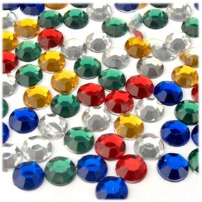 The Crafts Outlet 144pc Rhinestones Round 9mm - Flatback Golden Yellow