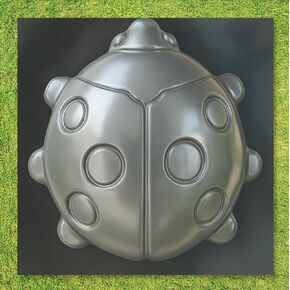 3D Ladybug Concrete Mold - ABS Plastic, 2mm - Garden Stone Decor, Reusable Concrete Molds and Forms