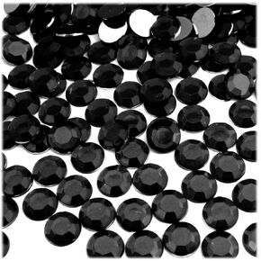 The Crafts Outlet 144pc Rhinestones Round 10mm - Flatback Aqua Blue AQA