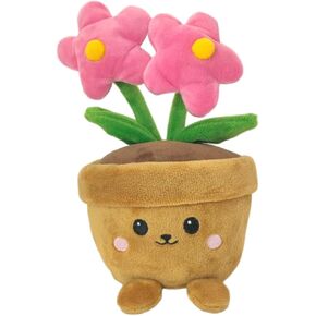 Stuffed Plant Plush Toy, Happy Face Flower Plushies Plant Pillow Decorationr with Natural Scent, Adorable Stuffed Flower for Christmas Horror Plush Halloween(2 Yellow Fowers)