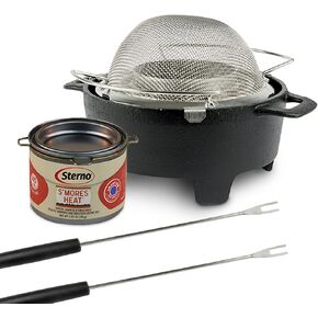 Sterno S'mores Maker Jr Kit Smores Station - Tabletop Smores Maker للاستخدام الداخلي والخارجي ، مجموعة Smores مع S'mores Heat Fuel - Tabletop Smores Kit للأطفال والكبار - Smores 5 قطع Making Kit