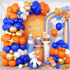 Red White and Blue Balloons Arch Kit, Royal Blue Red White Balloon Garland with Star Foil Balloon, for 4th of July Patriotic Graduation Birthday Wedding Nautical Baseball Theme Party Decoration
