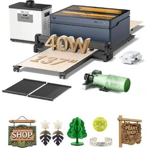 WeCreat Vision Pro 45W Engraver and Cutter ، مع 137 بوصة مستخرج وتغذية النقل التلقائي ، وكاميرا عالية الدقة وعملية التقييم التلقائي ، وقطع القطع بالليزر 1 "الخشب ، وآلة نقاش الليزر على سطح المكتب لعامل الخشب