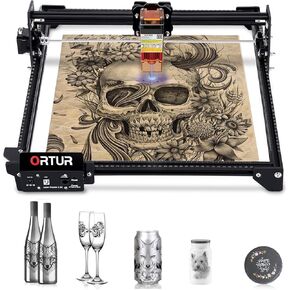 ORTUR Laser Master 2 S2 LU2-2, 2100mW Laser Engraver Machine, 0.06mm Fixed-Focus Eye Protection Compressed Spot, Laser Class 4