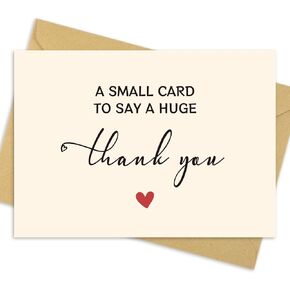 25 Pack 350GSM, Thank You Cards with Envelopes & Matching Stickers, Thank You Notes for Wedding, Business, Baby Shower, Small Business, Funeral, Graduation