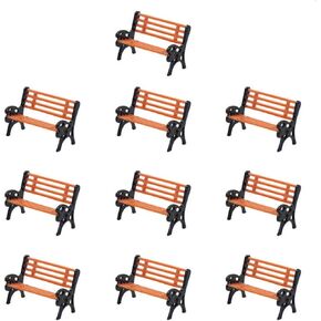 20pcs HO Scale Model Park Benches - 1:87 Miniature Garden Bench Decor - Realistic Plastic Seats for Train Layouts, Dioramas & DIY Projects - Perfect for Station Platforms & Street Scenes