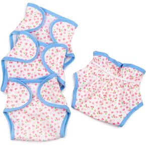 6 Pcs Reborn Baby Dolls Clothes Diapers Accessories 17-22 Inch Reborn Doll Underwear Reusable Adjustable Diapers Newborn Doll Girl Boy