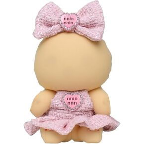 Generic Pink Skirt Compatible with Labubu, Doll Clothes with Accessories Outfit for Dolls