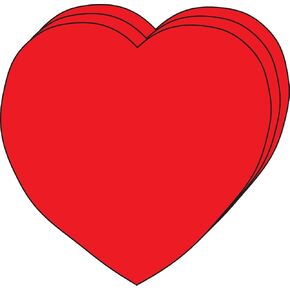 SHAPES ETC. 31 Pcs Red Heart Large Single Color Creative Cut-Outs 5.5in Construction Paper Valentine's Day Decorations Crafts Kids' Love Peace School Craft Projects Classroom Decor Preschool USA Made