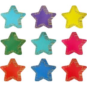 108 Pcs Colorful Paper Star Cutouts for Bulletin Board Office DIY Crafts Classroom Decor
