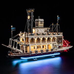 BRIKSMAX 2.0 Light Kit for Lego-River Steamboat -Innovative Led Lighting Compatible with Lego Ideas 21356 - Not Included Model Set