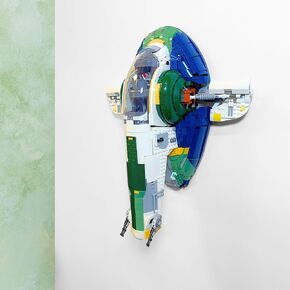 Wall Mount Compatible with LEGO® Star Wars 75409 Jango Fett’s Starship – Premium Display Bracket for UCS Firespray-Class Starship Model - Wall Display Mount Hook (Model Not Included)
