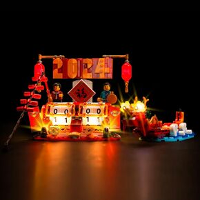 فونادو LED Light Kit متوافقة مع تقويم مهرجان LEGO 40678 ، إكسسوارات مجموعة الإضاءة الإبداعية متوافقة مع مجموعة البناء 40678 (الأضواء فقط ، بدون طرز)