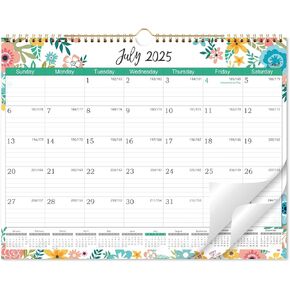 Calendar 2024-2025 - Wall Calendar 2024-2025, July 2024 to December 2025, 14.8 x 11.4 Inches, 18 Months Calendar with Ample Blocks for Writing