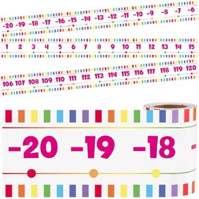 Number Line Bulletin Board Border -20 to 120 Numbers Border for Classroom Wall Classroom Decoration